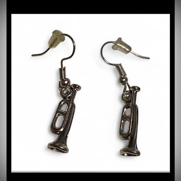 musical Jewelry - 👑 Costume Trumpet Pierced Earrings #8136